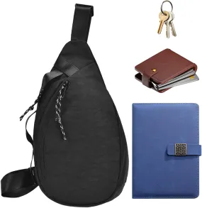 Mens Sling Bag - Anti-Theft Chest Bag | Casual Mens crossbodys, Lightweight Travel Bag, Large Capacity Man Purse with