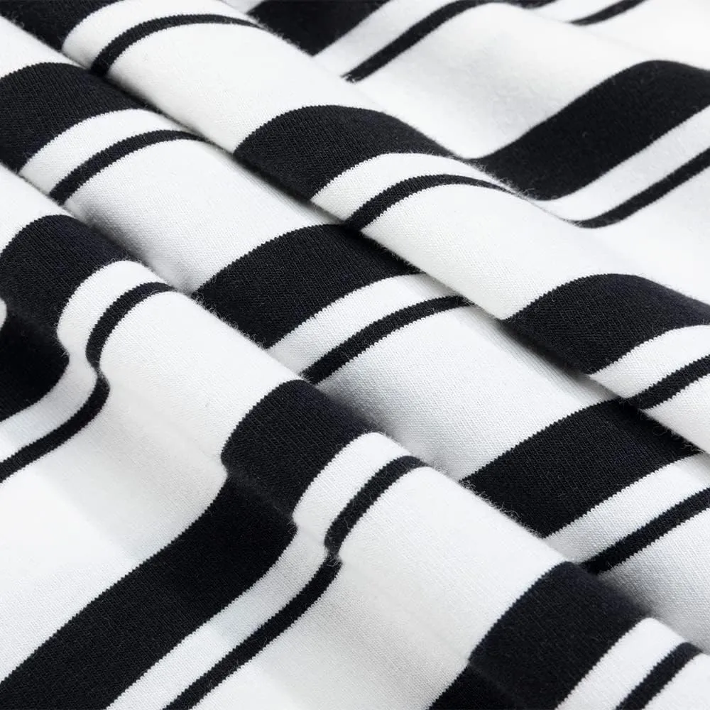 Mens Striped T-Shirt Crewneck Short Sleeve T-Shirt Men's Cotton T-Shirt