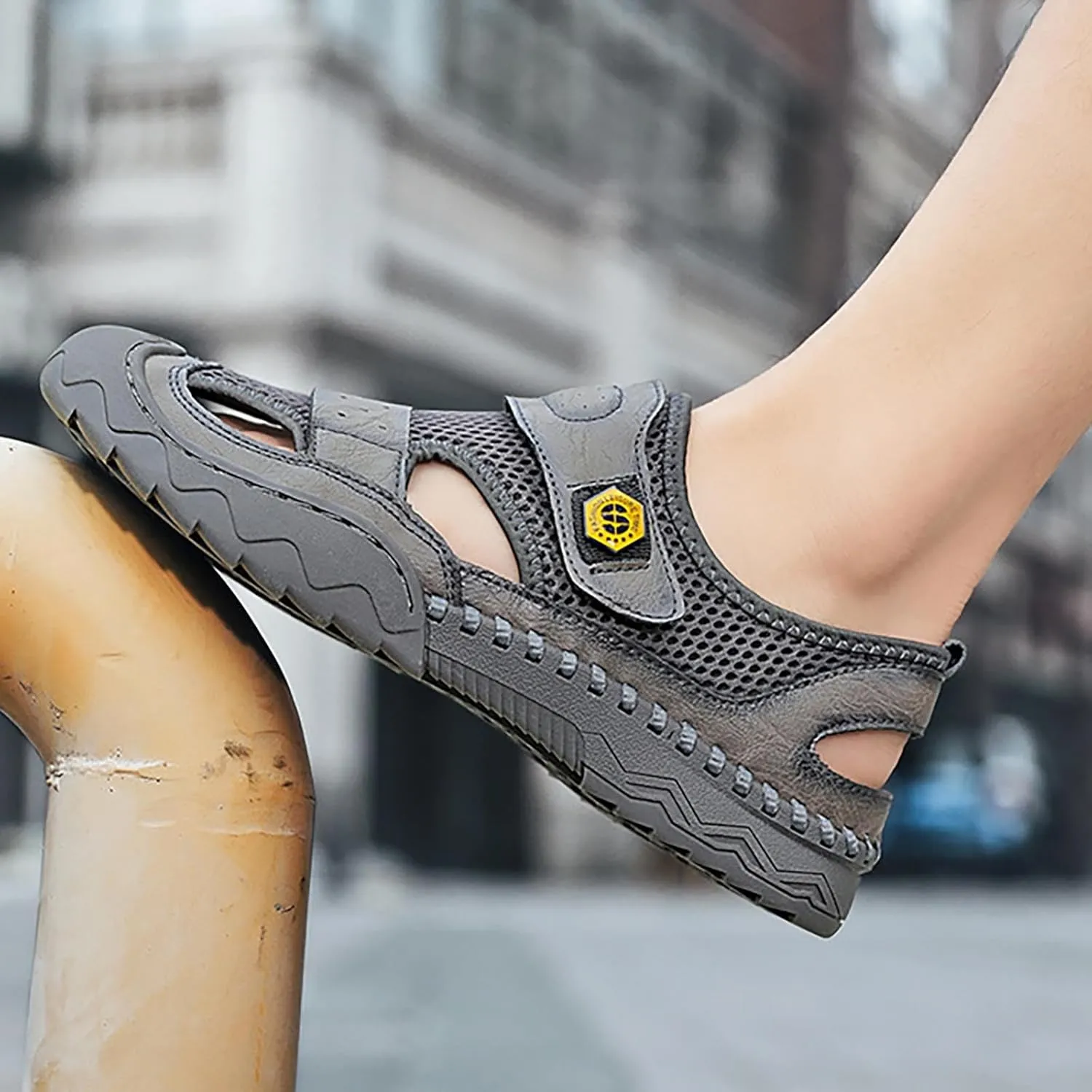 Men's Summer Mesh Breathable Casual Beach Shoes and Sandals Mens Hiking Sandals