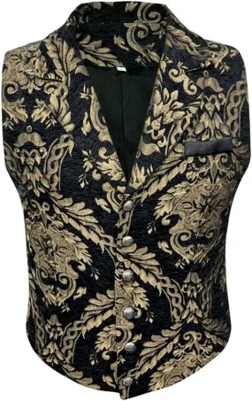 Mens Victorian Gothic Suit Vest Steampunk Waistcoat