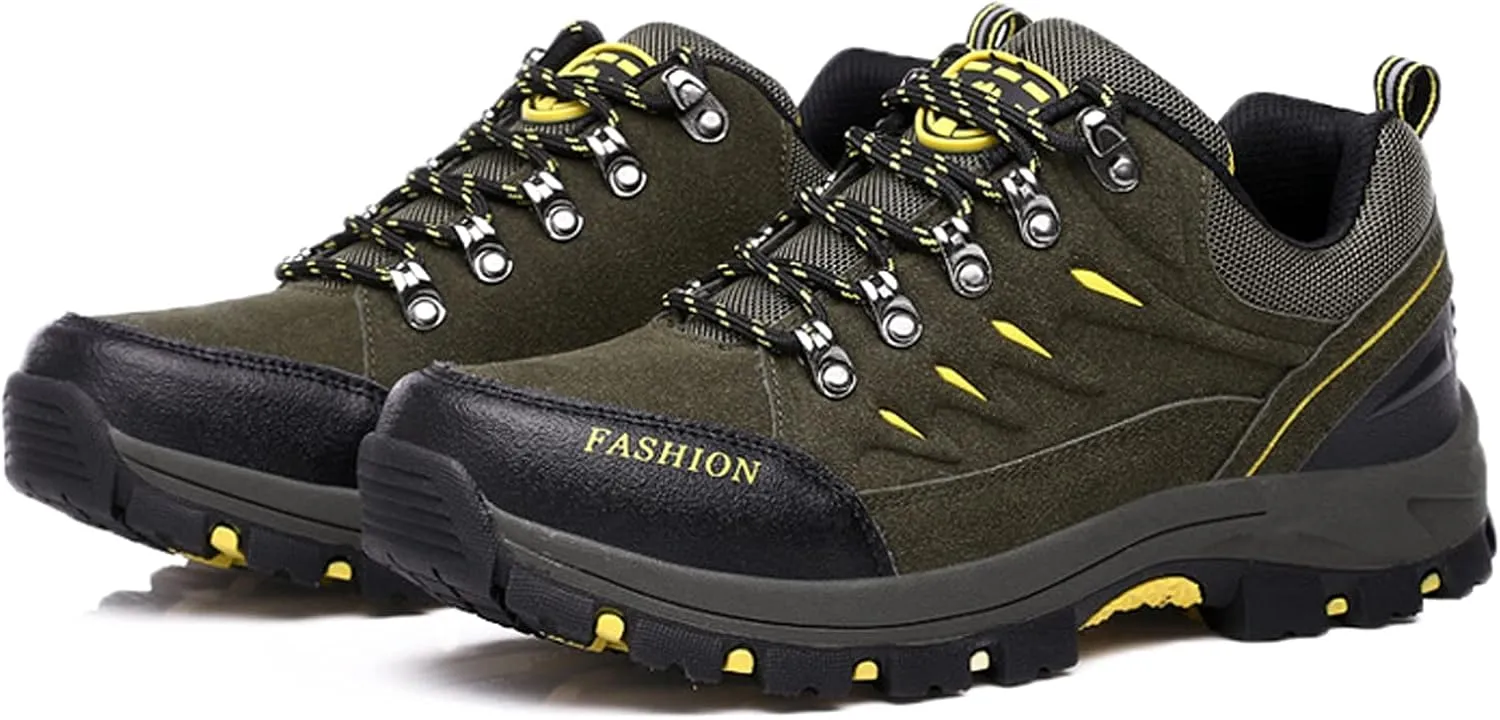 Mens Walking Boots Non-Slip Outdoor Camping Shoes Mens Hiking Shoes Breathable Lightweight Trekking