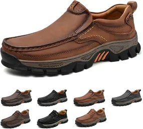 Men's Waterproof Hiking Shoes, Lightweight Breathable Casual Sneaker, Slip on Boots for Men Work Loafers, Orthopedic Slippers, for Travel, Camping, Running