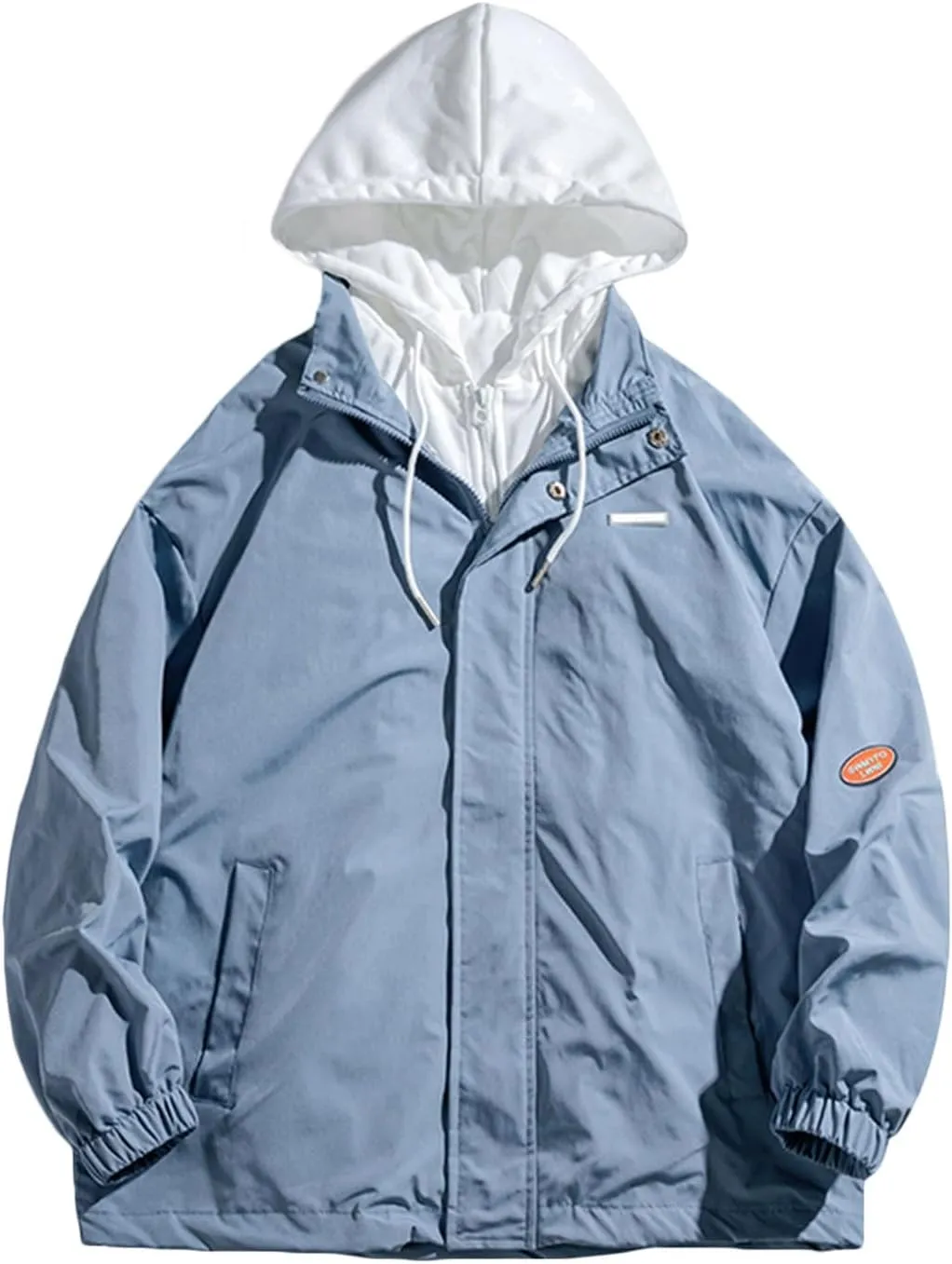 Mens Windbreaker Jackets Lightweight with Hooded Jackets Casual Stylish Cycling Travel Outdoor Fishing with Pockets