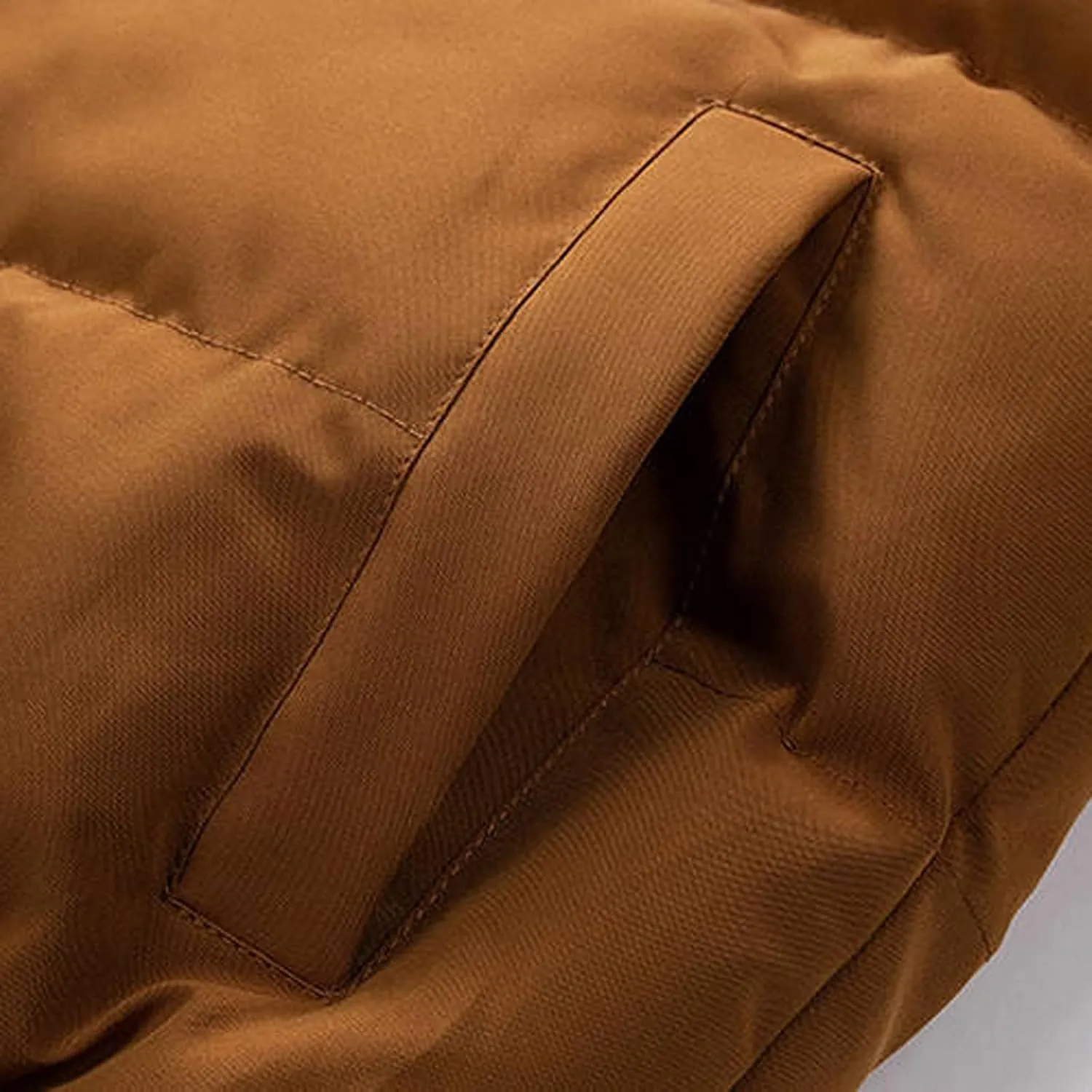 Mens Winter Jacket, Puffy Zip Up Long Sleeve Windbreaker Coat Workout Denim Jackets Warm Puffy Vest Men