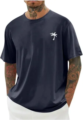 Muscularfit Men Oversized T Shirt Loose Fit Crewneck Short Sleeve Casual Tops Fashion Solid Athletic T-Shirt Summer Beach Top