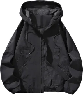 Rain Jacket Mens Raincoat Casual Lightweight Breathable Windbreaker Outdoor Travel Hiking Cycling Mountain Outwear
