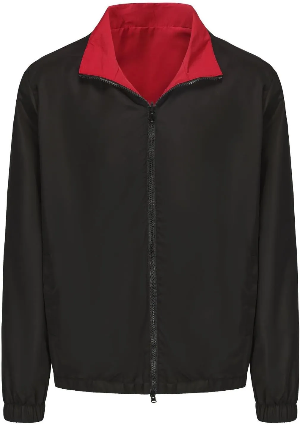 Reversible Jackets for Men Lightweight Pure Color Jackets Long Sleeve Stretch Hem Zip Up Soft Windbreaker Jackets