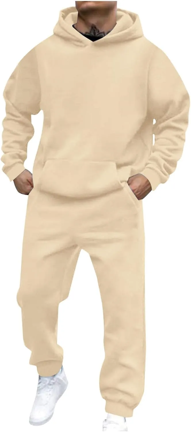 Sweat Suits for Men 2 Piece Set Sport Outfits Pullover Hoodie Sweatshirt Tracksuit & Joggers Sweatpants Sweatsuit Set