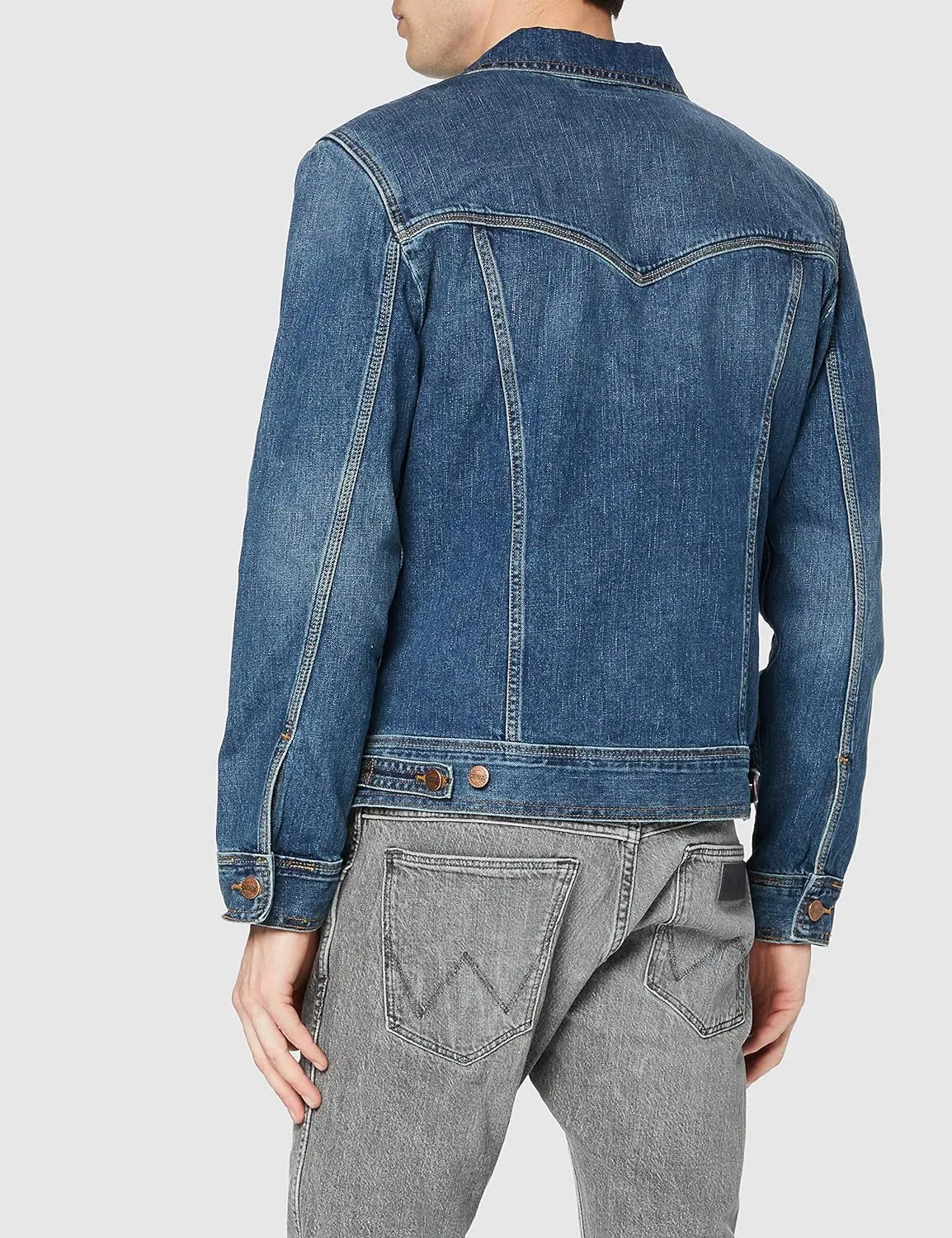 Wrangler Mens Rinsed Denim Jacket