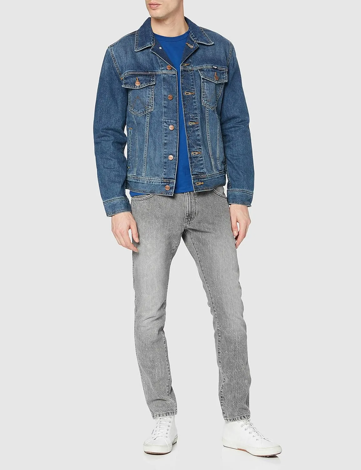 Wrangler Mens Rinsed Denim Jacket