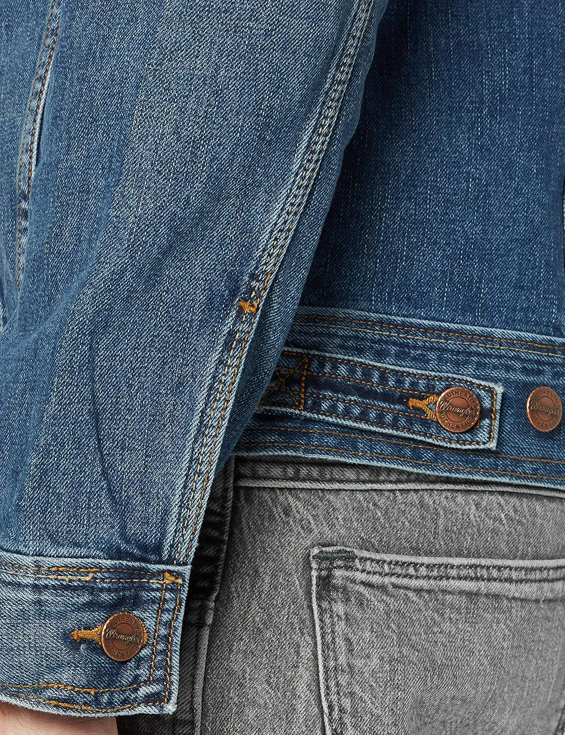 Wrangler Mens Rinsed Denim Jacket