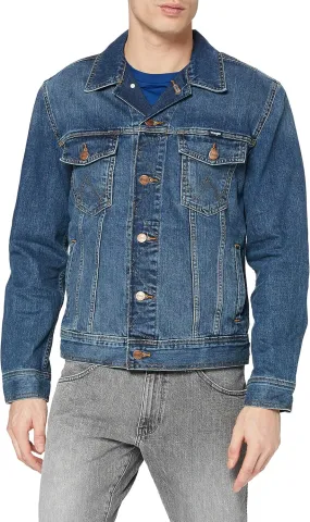 Wrangler Mens Rinsed Denim Jacket