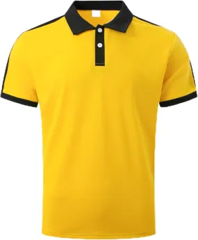 Zeiyignr Mens Polo Shirts Short Sleeve Moisture Wicking Golf Polo Athletic Collared Shirt Tennis T-Shirt Summer Work Tops